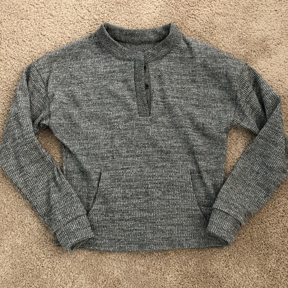 Amazon Tops - Amazon gray waffle sweatshirt
